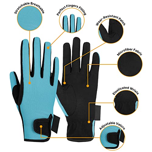 Thapower Kids Horse Riding Gloves Children Youth Equestrian Horseback Gloves for Boys & Girls Cycling Running Gardening - Image 2