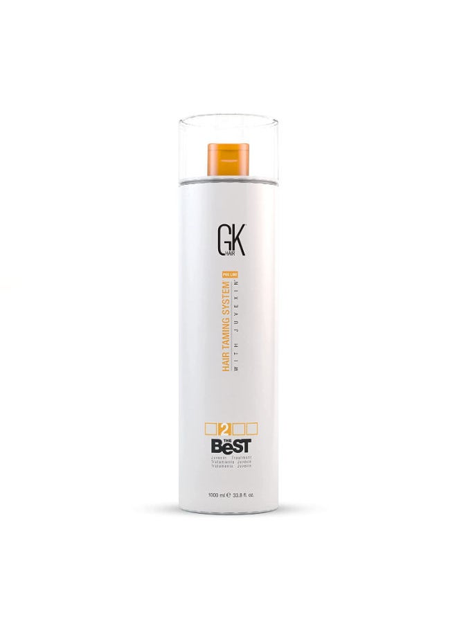 GK Hair The Best 33.8 Fl Oz/1000ml Smoothing Keratin Hair Treatment Professional Brazilian Complex Blowout Straightening For Silky Smooth Frizz Free Hair  - Image 1