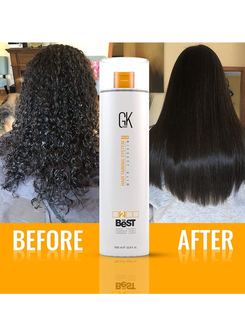 GK Hair The Best 33.8 Fl Oz/1000ml Smoothing Keratin Hair Treatment Professional Brazilian Complex Blowout Straightening For Silky Smooth Frizz Free Hair  - Image 2