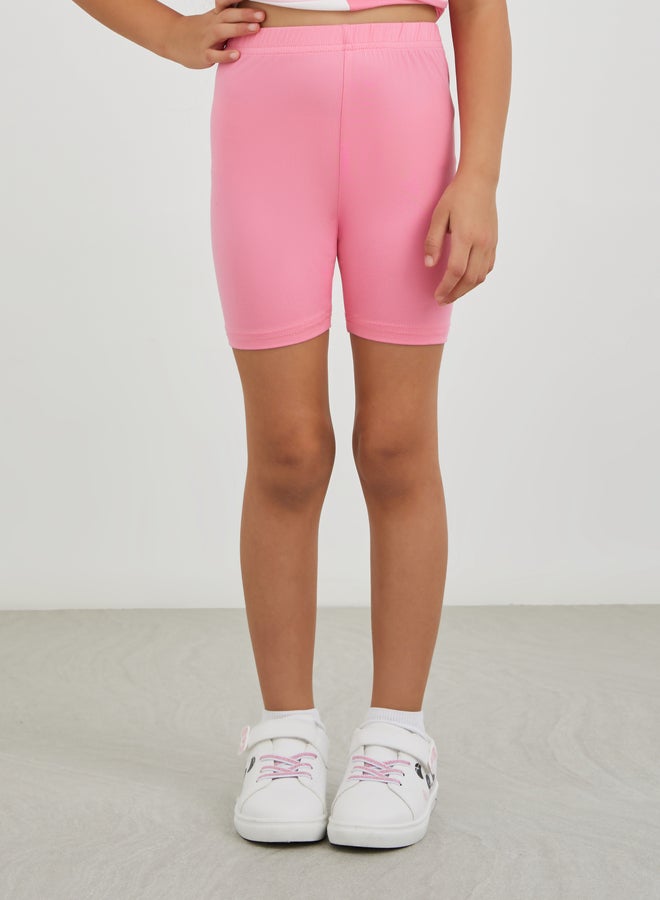 ستايلي طقم تي شيرت وشورت فضفاض ملون للبنات - Image 4