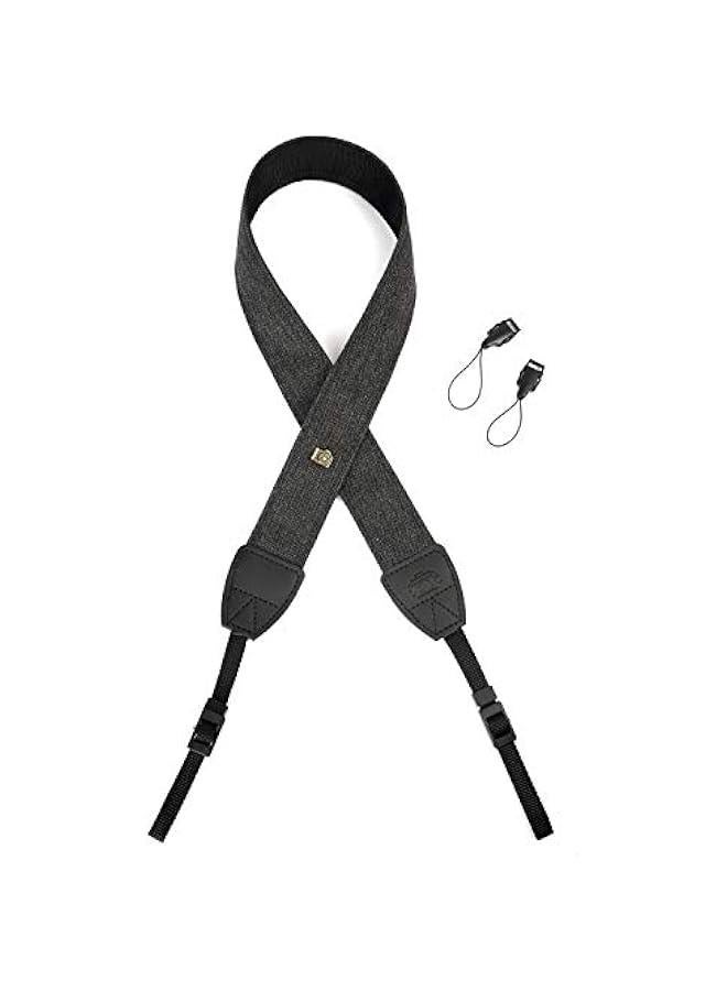 Camera Strap Black Canvas Neck Shoulder Strap with Quick Release Buckles for DSLR SLR - Image 3
