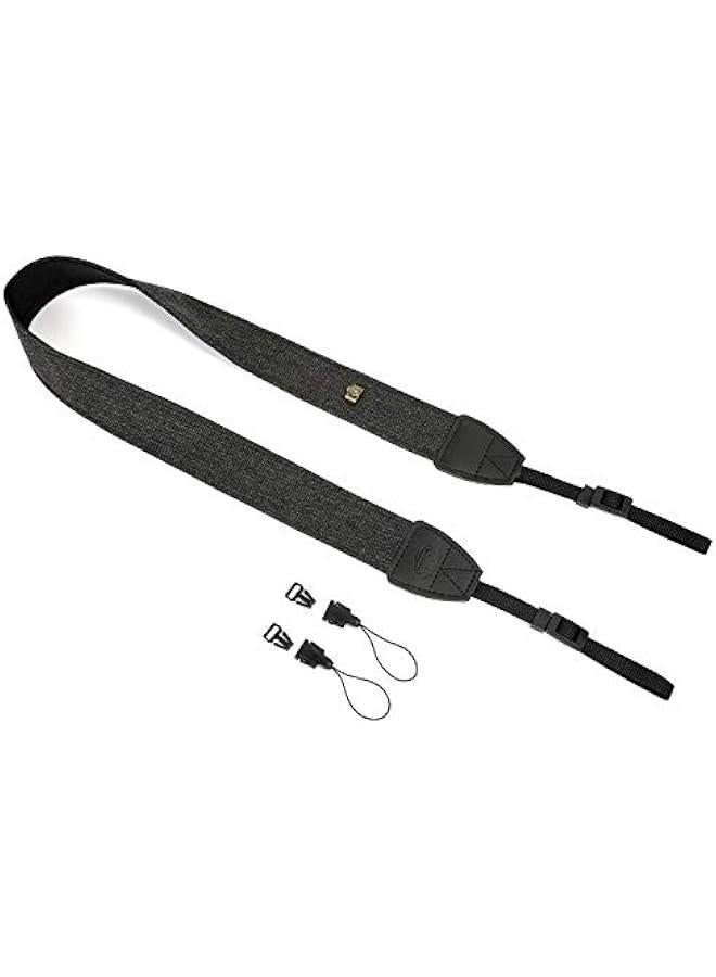 Camera Strap Black Canvas Neck Shoulder Strap with Quick Release Buckles for DSLR SLR - Image 5