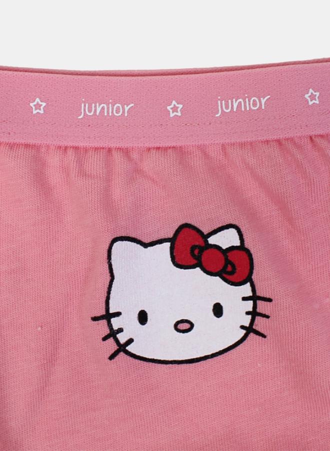 جونيور ملابس داخلية للبنات – قطن – وردي سلمون (تصميم هالو كيتي) - Image 3
