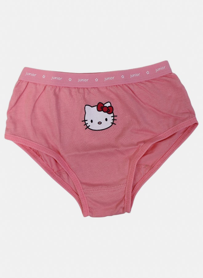 جونيور ملابس داخلية للبنات – قطن – وردي سلمون (تصميم هالو كيتي) - Image 1