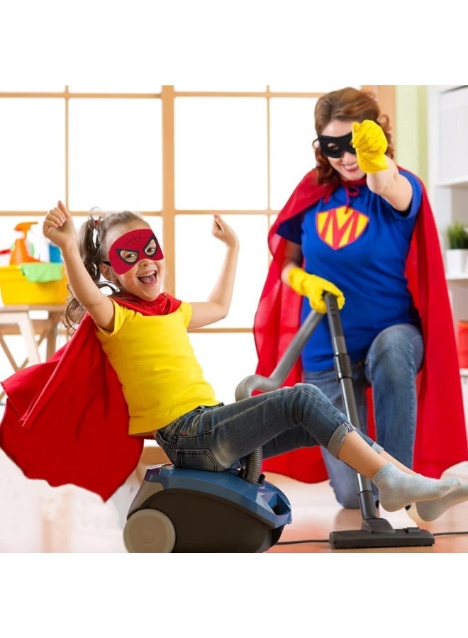 YOUWE7 Superhero Capes and Masks for Kids Halloween Cosplay Double Side Capes Superhero Toy Kids Best Gifts for Kids Boys Girls 3-12 Years（5pcs） - Image 3