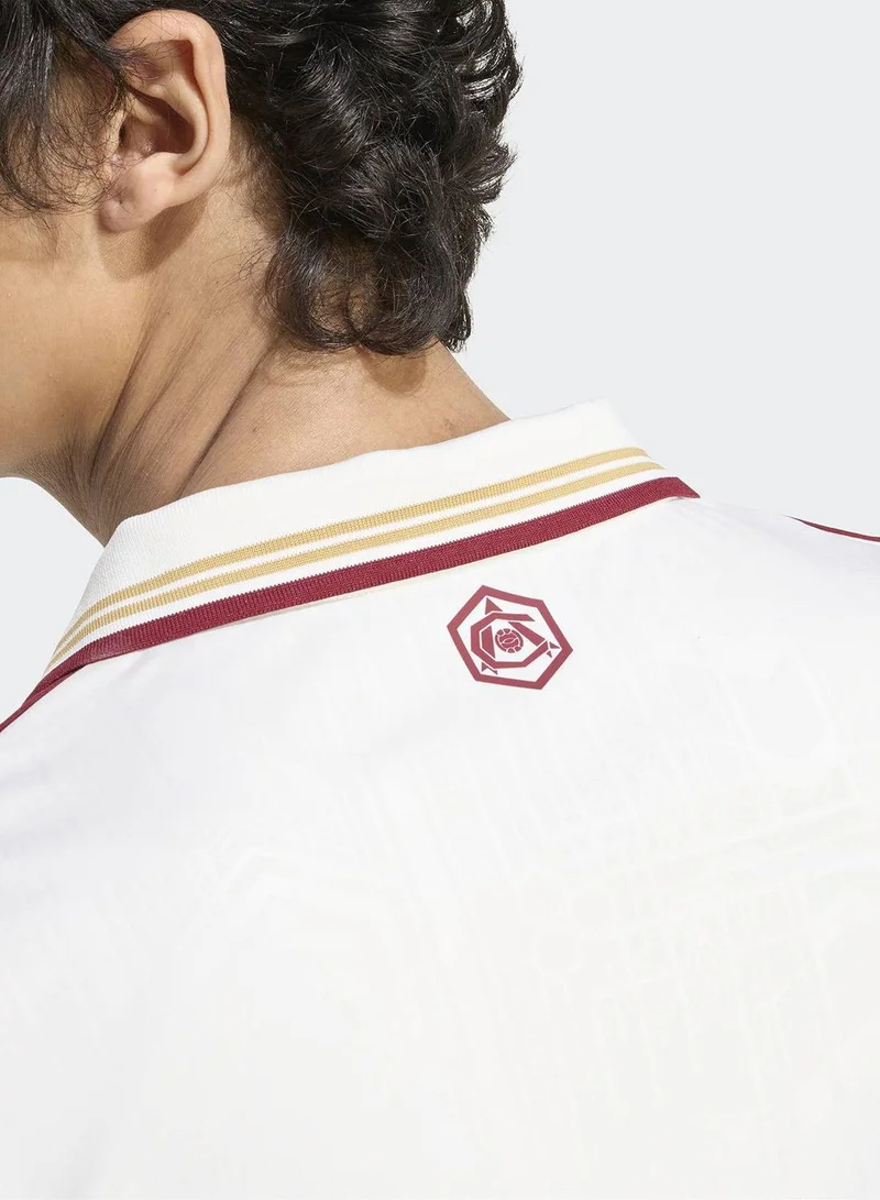 adidas قميص رجالي أبيض قصير الأكمام