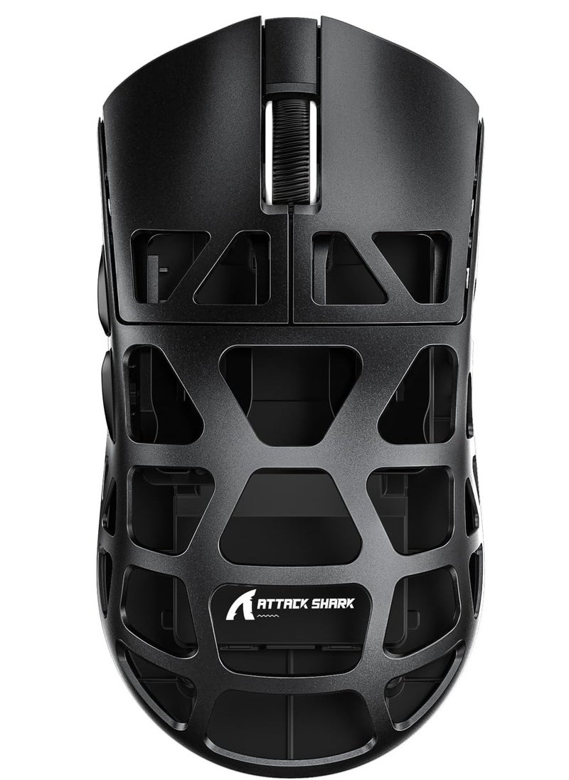 Attack Shark R3 46g Superlight Magnesium Alloy Wireless Gaming Mouse, BT/2.4Ghz/Wired Computer Mouse, 8000Hz Wireless Polling Rate, PAW3395 26K DPI Optical Sensor Programmable Mice for Win/Mac(Black)  - Image 1