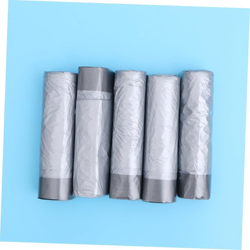 Homoyoyo Thick Garbage Bags Drawstring Trash Bags 5 Rolls 75pcs Metallic Color Heavy Duty Waste Bin Liners for Kitchen and Home Use - Image 3