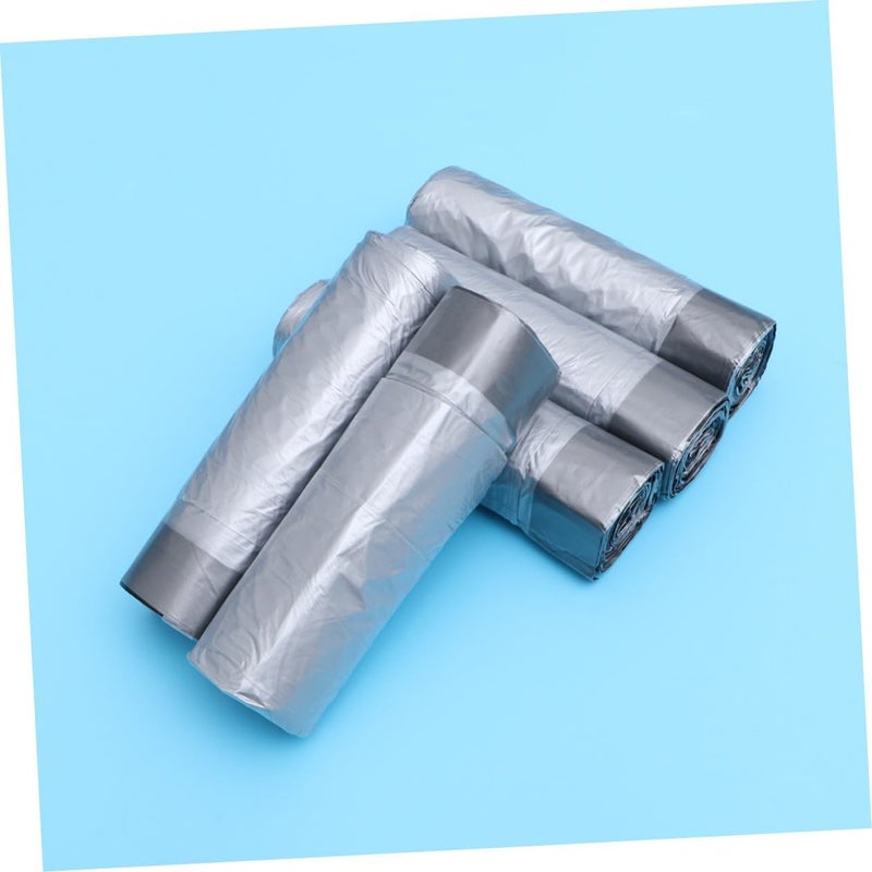 Homoyoyo Thick Garbage Bags Drawstring Trash Bags 5 Rolls 75pcs Metallic Color Heavy Duty Waste Bin Liners for Kitchen and Home Use - Image 4