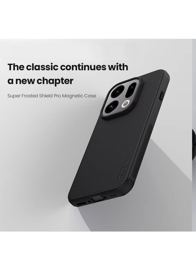 Nillkin OPPO Find X9 Pro Case Magsafe Strong Magnet Cover Aerospace-Grade Protection Scratch-Resistant for OPPO Find X9 Pro Cover Matte Anti-Slip Compatible Translucent Back with Magsafe Accessory, Shockproof Airbag, Anti-Fingerprints, Anti-Fall Drop Protection (Black) - Image 3