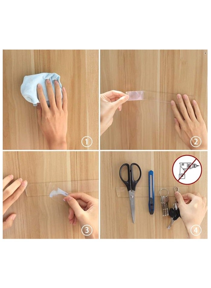 Durable, strong, multi-purpose, removable double-sided slottape with a washable adhesive grip, suitable for walls, panels, carpets, and household items, 3 meters - Image 3