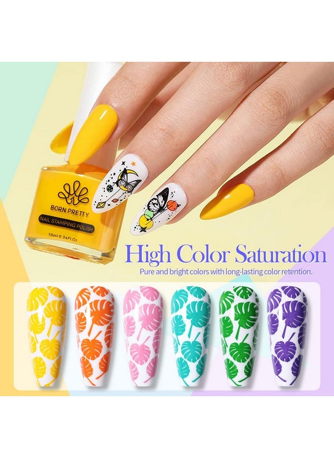 Born Pretty - Born Pretty Nail Stamping Polish, Christmas Fingernail Stamp Polish Set Manicure Print Nail Polish for Plates 12 Colors Bulk Gift Collection 10ml 0.34fl oz Ideal Gifts - Image 1