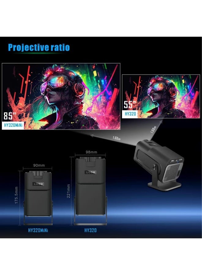1080P/4K Smart Home Projector with Android 11, Auto Keystone Correction, WiFi 6, Bluetooth 5.0 & 180° Rotatable Design - Image 5