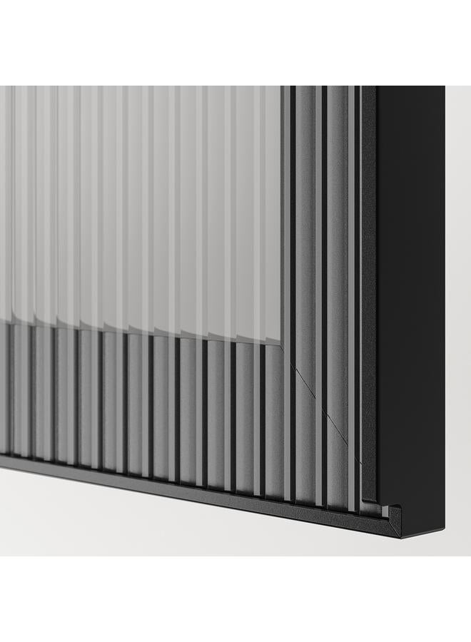 باب زجاجي، لون أنثراسايت/زجاج مقصوص، 60×64 سم  - Image 3