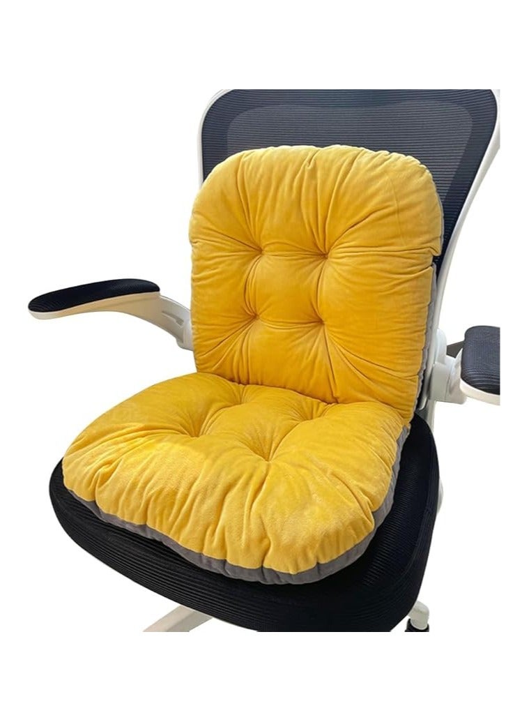 هاي هونور 1 قطعة وسادة مقعد بوليستر بنمط غير رسمي من البوليستر، وسادة كرسي مكتب مدمجة بلون موحد، وسادة كرسي طعام، وسادة بسيطة ومريحة للاستخدام المنزلي والمكتبي (وردي) - Image 1