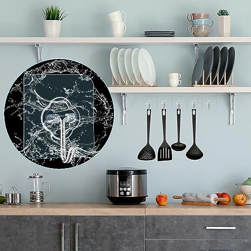 DKHDBD Adhesive Hooks, 32 Pack 33lb(Max) Sticky Hooks, Transparent Reusable Removable Adhesive Hooks for Hanging, Wall Hooks for Hanging Can be Use for Kitchen Bathroom Shower Outdoor Home Improvement - Image 4