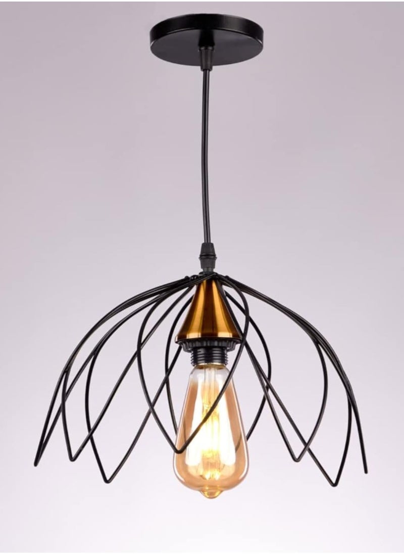 Generic Black Modern Pendant Chandelier Rose Shape 