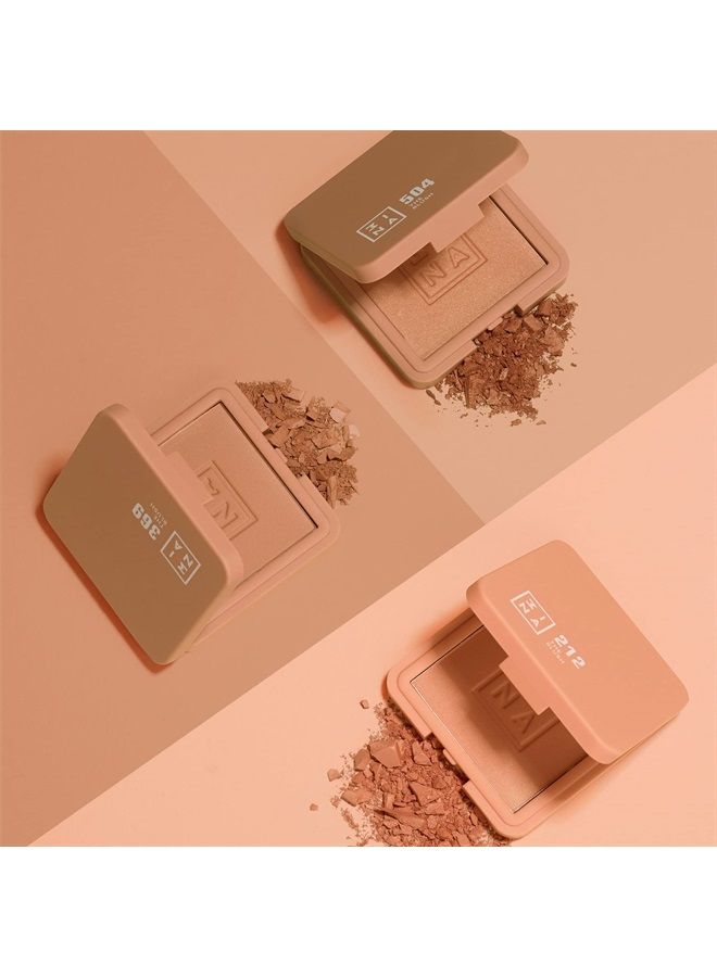 3INA The Blush 504 - Natural, Light Mineral Powder Blush For Sensitive Skin - Blendable, Buildable Rouge - Pigmented, Dewy Glow - Vegan, Cruelty Free, Eco Friendly Makeup - Brown Gold Color - 0.26 Oz - Image 4