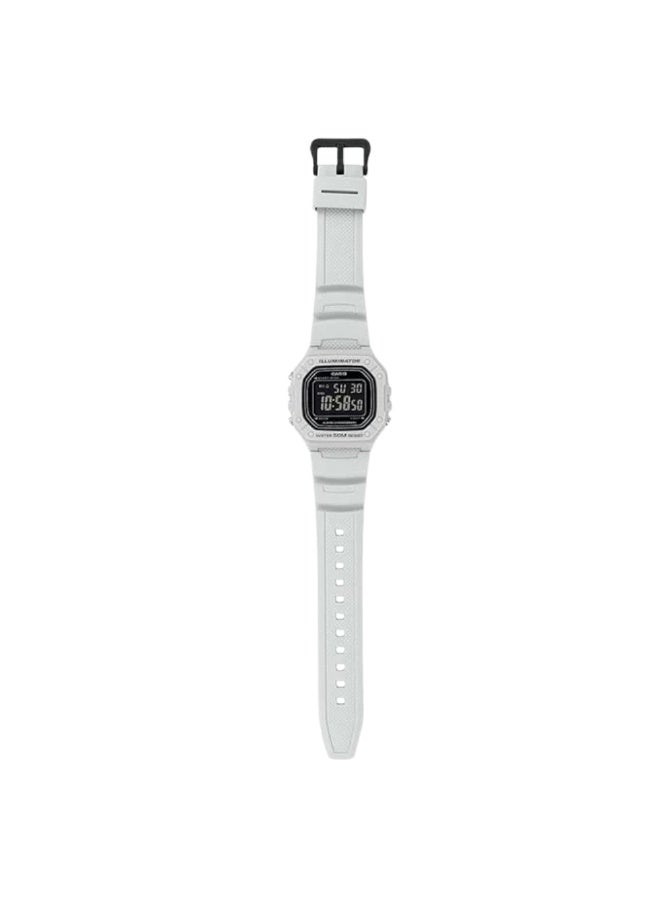 Casio W-218H-8BVDF| White | 7-Year Battery | LED Illuminator | 1/100 Second Stopwatch | Daily Alarm | Digital Watch, White - Image 3