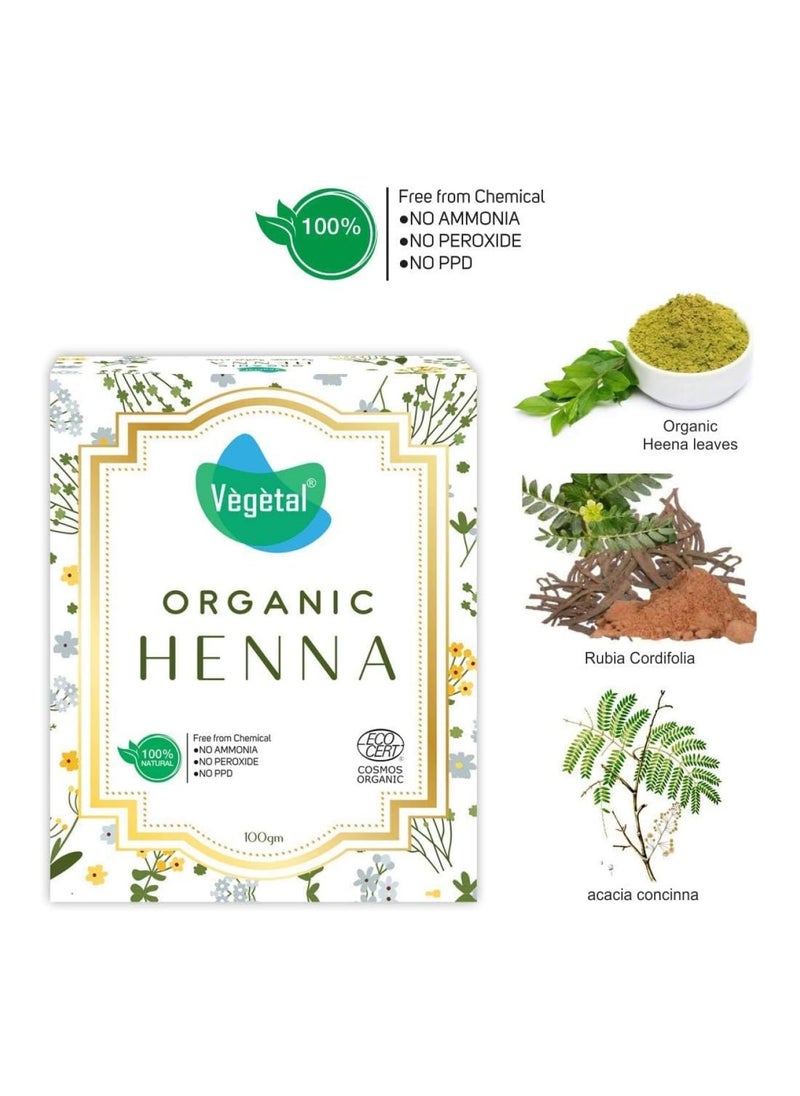 Vegetal - Organic And Herbal Henna Powder, For Natural Hair Coloring, Prevent Early Greying & Protects Hair Damage From Chemical Hair Color - 100G - Image 1