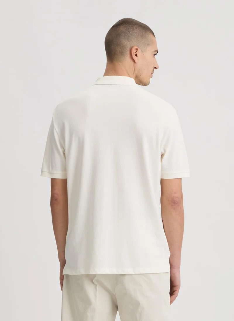 Liu Jo White Pique Polo Shirt