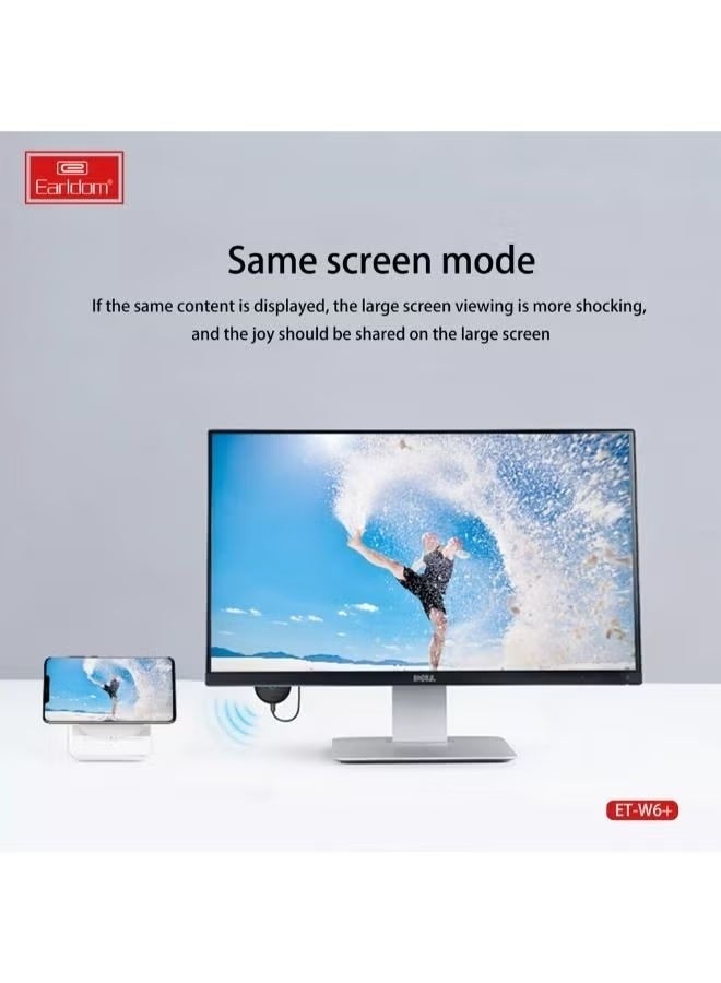 Earldom WiFi Wireless Display Dongle TV Stick – 1080P Full HD Media Video Streamer, TV Screen Mirroring, HDMI Plug-and-Play for HDTV, Home Theater, Movies, and Video Streaming - Image 5
