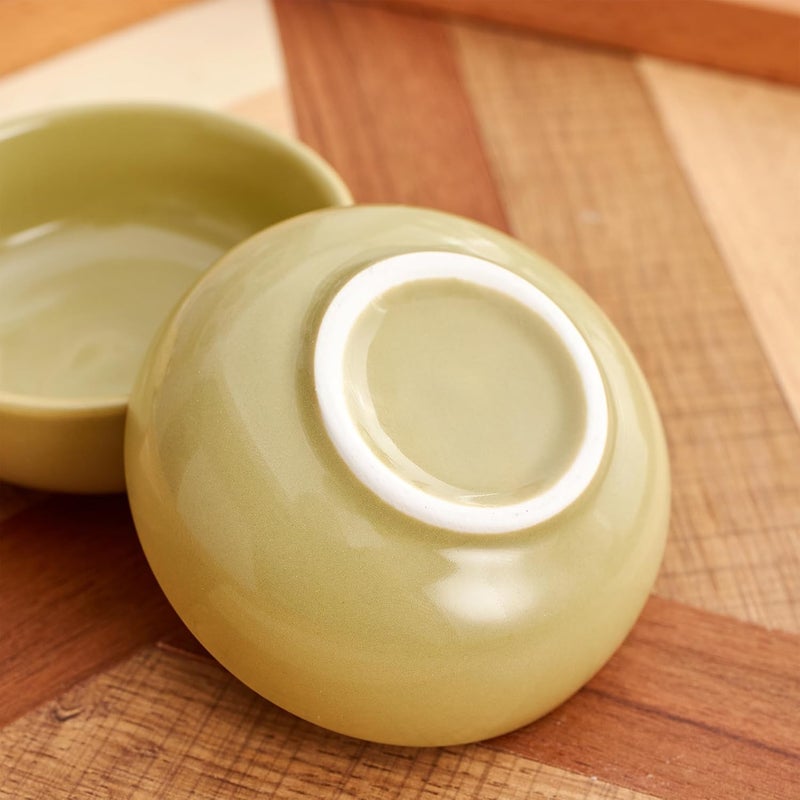 Swuut Ceramic Bowl Sets,2.7 oz Small Candy Sauce Bowls,Cute Dipping Bowls Microwave Safe Ceramic Pinch Snack Deep Serving Bowls For Party,Set of 6(Sage Green) - Image 4