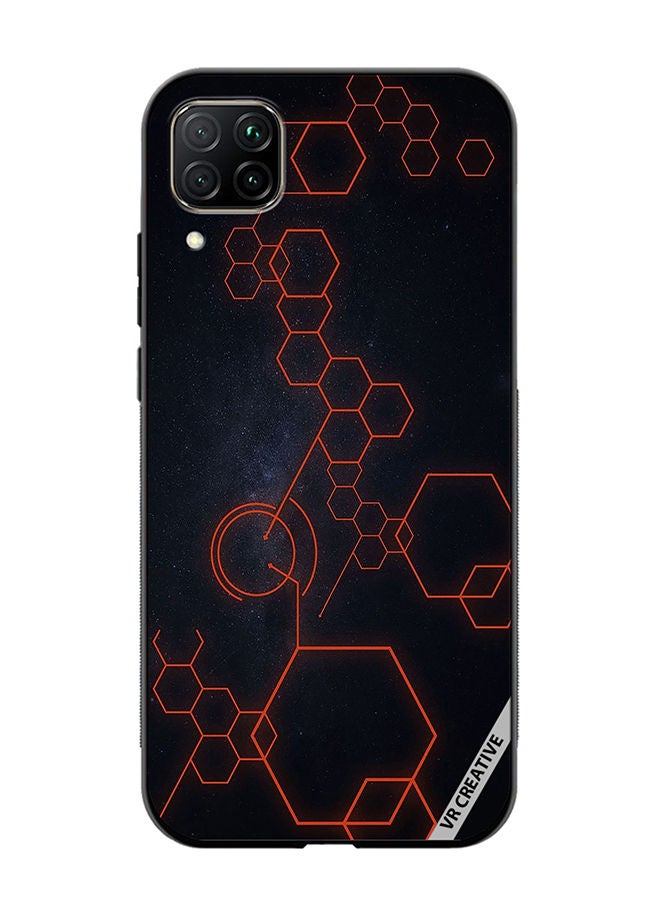 VR CREATIVE Protective Case Cover For Huawei Nova 7i/P40 Lite Abstract Hexagon Design Multicolour - Image 1