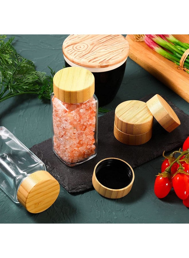 WHISKET - 100 Ml|Glass Spice Jars With Lids,Spices & Seasonings Sets Organizer Spice Containers, Airtight Food Canisters (Pack Of 8, Black) - Image 2