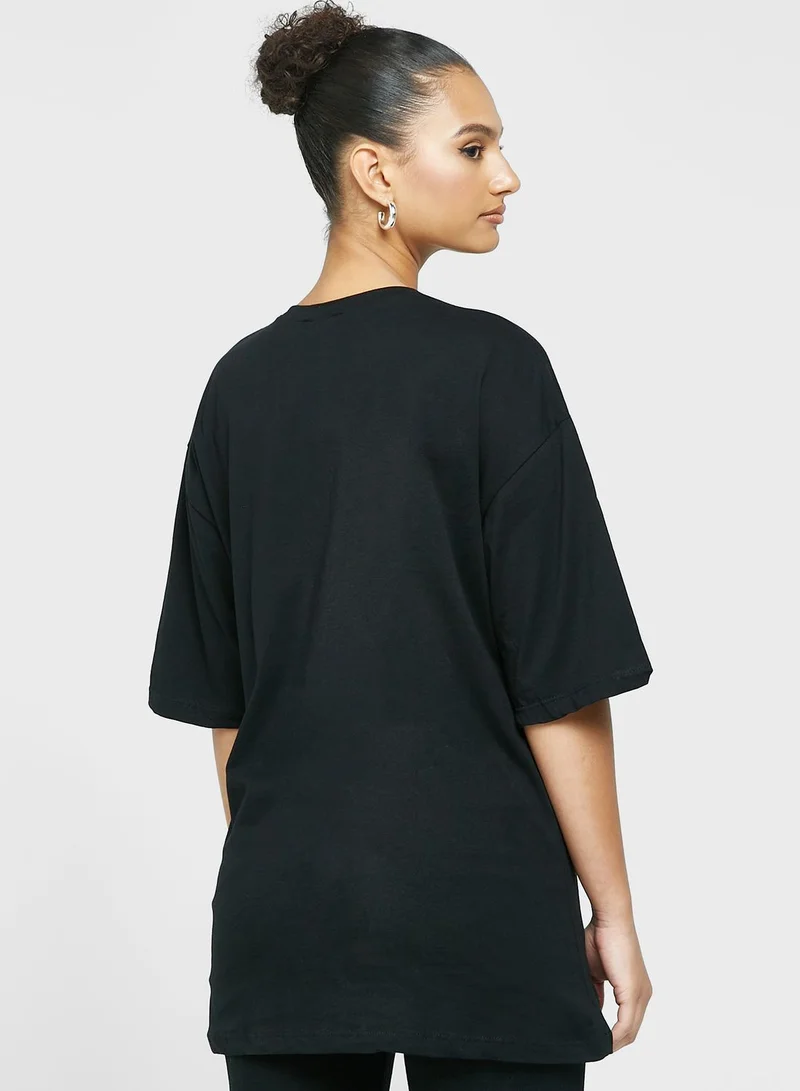 Ginger Graphic Oversized T-Shirt With Embellishment
