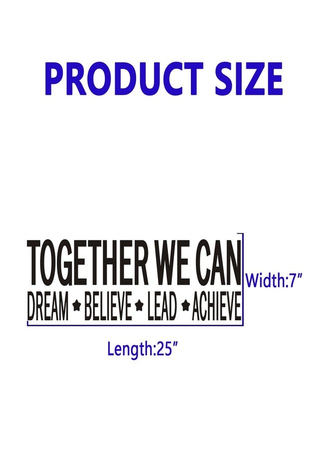 VODOE ملصقات حائط VODOE Together We Can Dream, Believe, Lead, Achieve، ملصقات حائط لغرفة الاجتماعات، ملهمة، تحفيزية، فنية، فينيل، اقتباسات عن العمل الجماعي، ديكور حائط للأعمال، 25×7 بوصة - Image 4