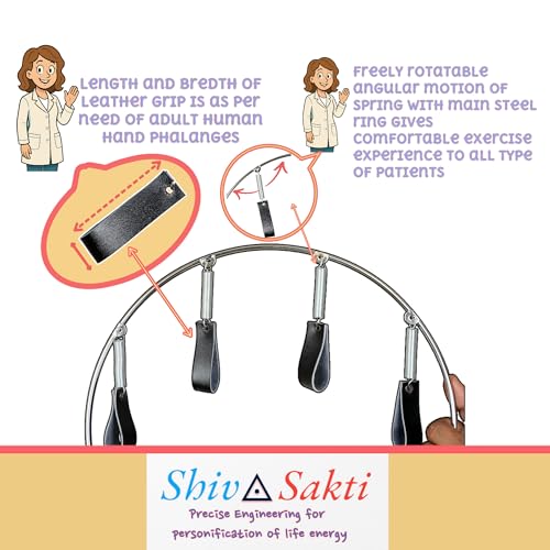 SHIVSAKTI Round hand and finger grip exerciser- Made For Hand Physiotherapy & Post stroke hand rehabilitation training at Home and clinic based exercise Program - Image 5