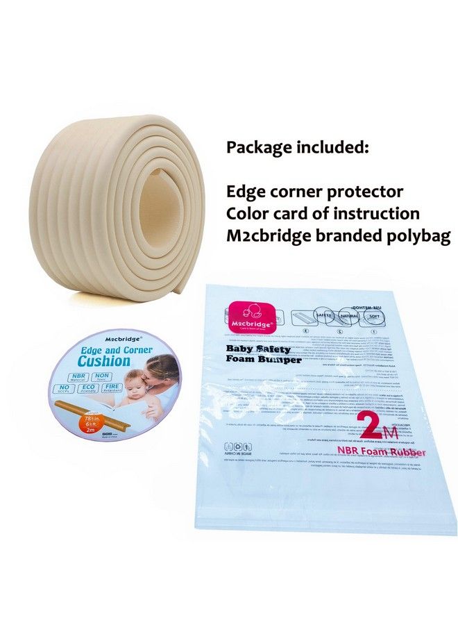 M2cbridge Multifunctional Edge And Corner Guard Coverage Baby Safety Bumper Diy 6.5 Ft (Rice White (6.5Ft X 2)) - Image 3