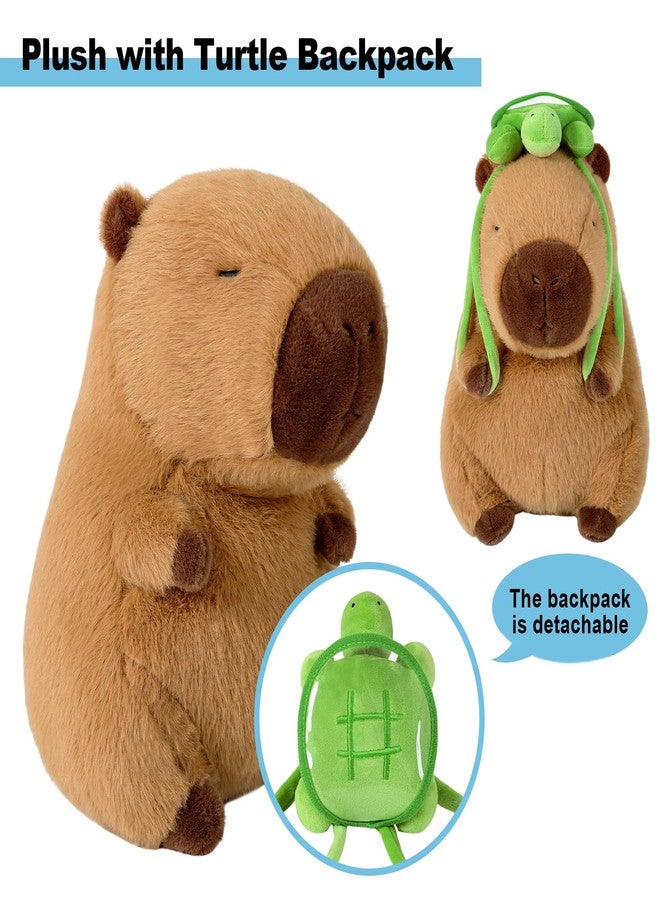 Storescent Cute Capybara Plush with Turtle Backpack Soft Capibara Stuffed Animals Plushies Toys Hugging Gifts for Kids -40cm - Image 2