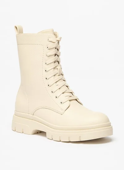 MISSY Women's Solid Boots with Zip Closure and Pull Tabs