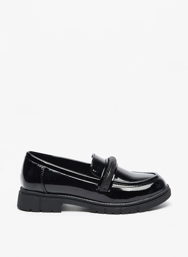 Celeste Girls' Solid Slip-On Shoes