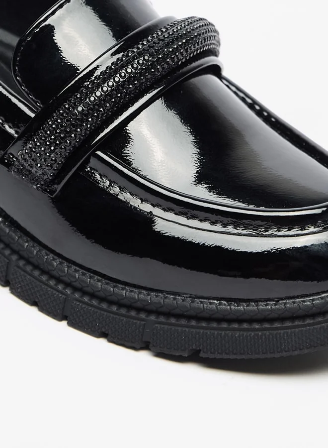 Celeste Girls' Solid Slip-On Shoes