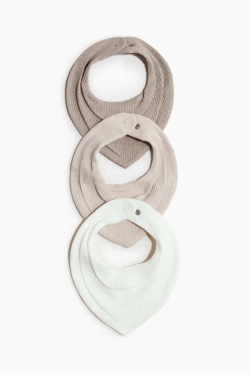 H&M 3-pack triangular cotton bibs
