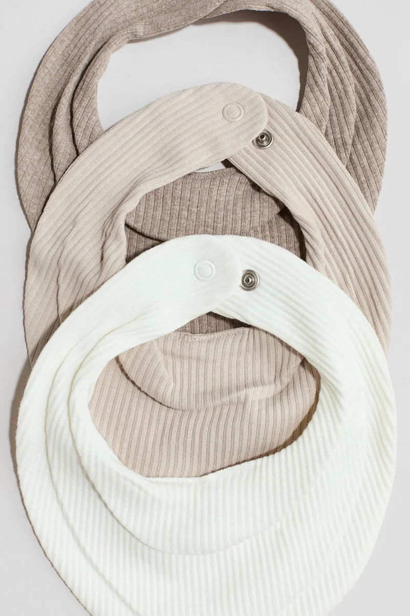 H&M 3-pack triangular cotton bibs