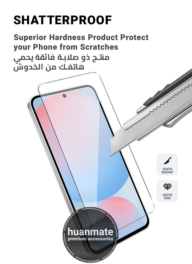 Samsung Galaxy S24 FE Tempered Glass Screen Protector – High Transparency, Delicate Touch, Anti-Explosion, Smooth Arc Edges, Easy Installation, Screen Protector for Samsung Galaxy S24 FE