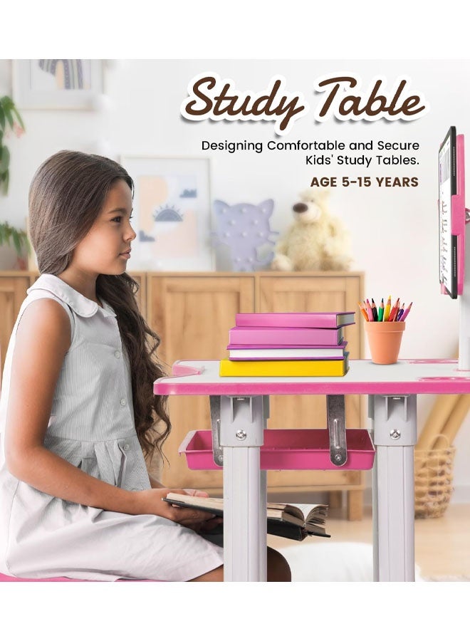 Cady One Study Table with Chair Set for Kids and Students, Adjustable Height Tilting Desk Top for Comfort, Posture, Reading and Writing for Toddlers Boys and Girls  - Image 2