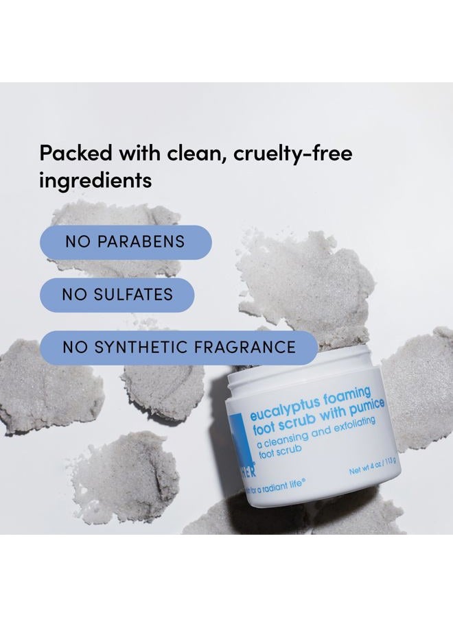 LATHER مقشر القدمين بحجر الخفاف - مقشر رغوي لطيف لتقشير البشرة - إصلاح الكعب المتشقق لقدمين ناعمتين وملساء - منتجع أقدام بيديكور | 4 أونصات - Image 5