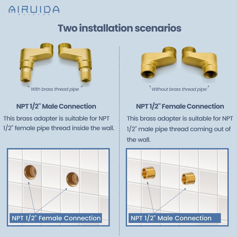 Airuida Wall Mount Kitchen Faucet with Sprayer Wall Mounted Kitchen Sink Faucet Double Cross Handles 360 Degree Swivel Spout Restaurant Mixer Tap Commercial 6 Inch Center Matte Black - Image 3