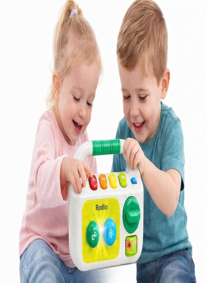 Brand Conquer Baby Musical Toy for 1+ Year, Interactive Learning with Lights & Sounds, Educational ABC Numbers Shapes Songs Toy, Portable Toy Early Development Gift for Boys & Girls (Radio) - Image 1