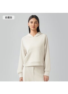 Generic Autumn Winter Hooded Windproof Sweatshirt for Women White protein 