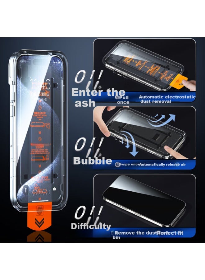 Smorss , Suitable For Apple Iphone 17 Pro Max, Anti-peeping Tempered Glass Film, Dust-free Installation, Hd Clear Anti-spy, Anti-fingerprint, Earpiece Dust-proof