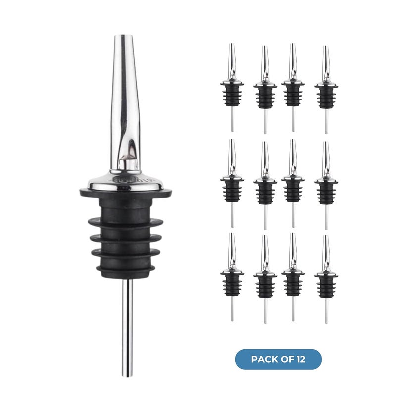 FSE Tapered Pourer Set (Pack of 12), Stainless Steel Design, Reusable, Provides Precise Mess-Free Pouring, Perfect for Spirits and Syrups, Ideal for Bars and Kitchens - Image 2