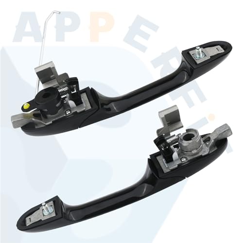 APPERFiT Exterior Door Handles with Key Hole Black for Left Driver Right Passenger Side Compatible with Fiat 500 20122018 Door Parts Replaces 68069943AC 68069942AC - Image 3