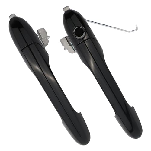 APPERFiT Exterior Door Handles with Key Hole Black for Left Driver Right Passenger Side Compatible with Fiat 500 20122018 Door Parts Replaces 68069943AC 68069942AC - Image 1