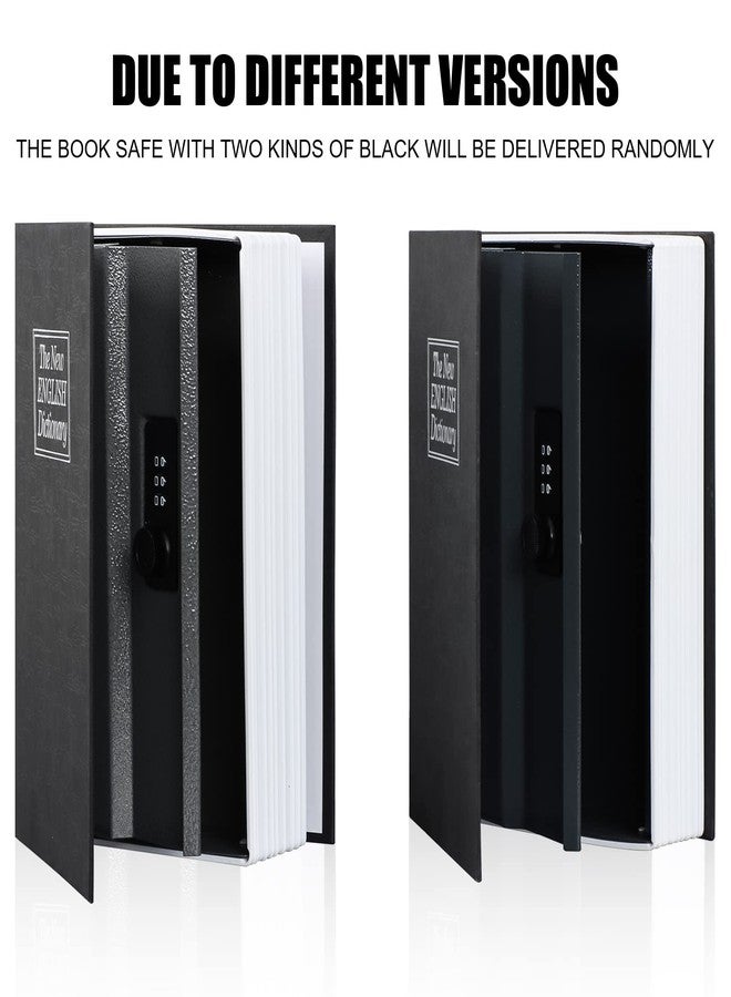 KYODOLED Diversion Book Safe with Combination Lock, Secret Hidden Metal Lock Box,Money Hiding Collection Box,9.5" x 6.2" x 2 .2" Black Large - Image 2